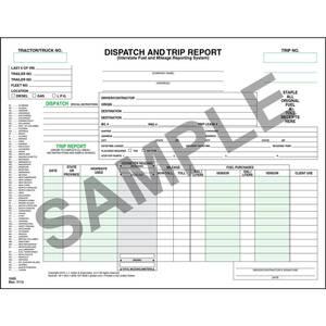 Dispatch and Trip Report - Horizontal, Padded Format