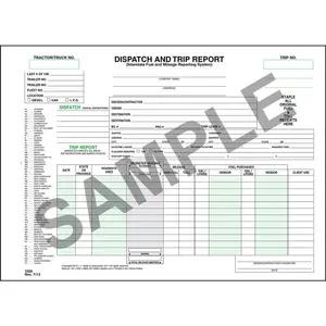 Dispatch and Trip Report - Horizontal, Snap-Out Format, 2-Ply w/ Carbon