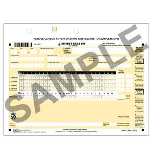 Scannable Driver's Daily Log, 2-Ply, w/Carbon, w/Recap & Detailed DVIR - Stock