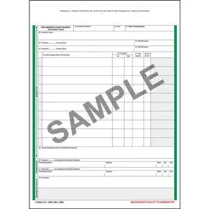 Non-Hazardous Waste Manifest Continuation Sheet - Snap-Out Format, 6-Ply