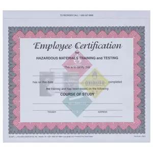 Hazmat Employee Training Certificate