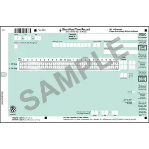 J. J. Keller's Log Auditing Service - Scannable 100/150 Air Mile Radius Time Record - Book Format, Stock