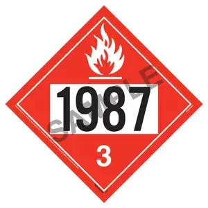 1987 Placard - Class 3 Flammable Liquid