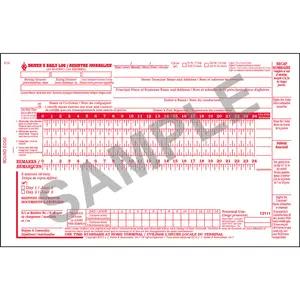 Canadian Driver's Daily Log Book, Bilingual, 2-Ply, w/Carbon, w/Recap - Stock