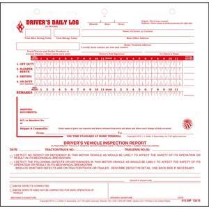 Mid-Size Daily Log, 2-Ply, Carbonless, w/Simplified DVIR - Retail Packaging