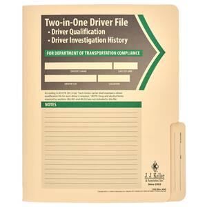 Driver Qualification File Folder - For Single-Copy Forms