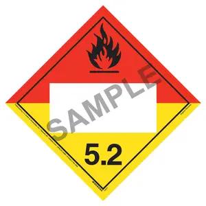 Division 5.2 Organic Peroxide Placard - Blank