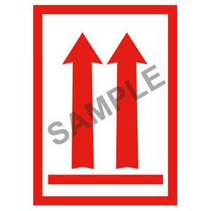 This End Up - Orientation Arrows Package Marking - Paper, Red Ink, Roll of 500