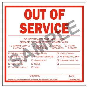 Out of Service Trailer Label