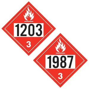 1203/1987 Placard - Class 3 Flammable Liquid