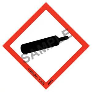 GHS Pictogram Labels - Gas Cylinder