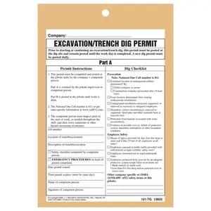Excavation/Trench Dig Permit