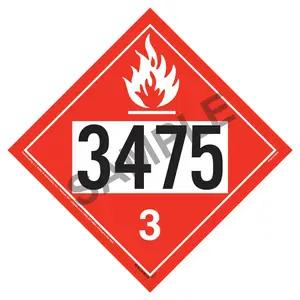 3475 Placard - Class 3 Flammable Liquid