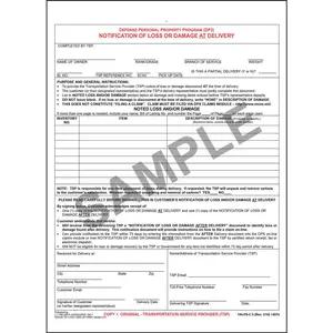 Defense Personal Property Program - Notification of Loss or Damage