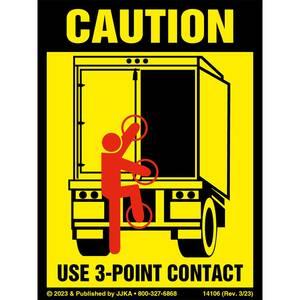 Trailer Swing Door 3-Point Contact Label