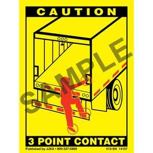 Trailer Roll Up Door 3-Point Contact Label