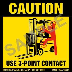 Forklift (Seated) 3-Point Contact Label