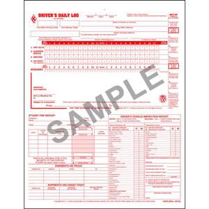 5-In-1 Driver's Daily Log, 2-Ply, Carbonless, Loose-Leaf Format - Personalized