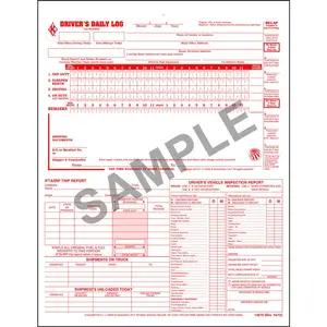 5-In-1 Driver's Daily Log, 2-Ply, Carbonless, Loose-Leaf Format - Personalized