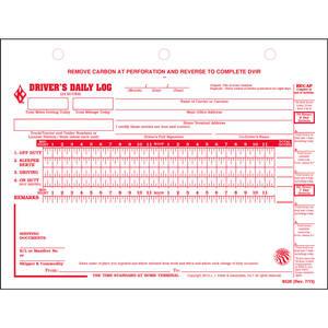 Driver's Daily Log w/Detailed DVIR, 2-Ply, w/Carbon & 7- and 8-Day Recap - Personalized