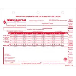 Driver's Daily Log w/Detailed DVIR, 2-Ply, w/Carbon & 7- and 8-Day Recap - Personalized