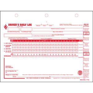 Driver's Daily Log w/7- and 8-Day Recap, 2-Ply, Carbonless - Personalized