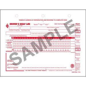 Driver's Daily Log w/Simplified DVIR, 2-Ply, w/Carbon & 7- and 8-Day Recap - Personalized