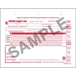 Driver's Daily Log w/Simplified DVIR, 2-Ply, w/Carbon & 7- and 8-Day Recap - Personalized