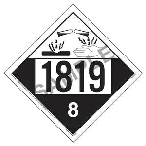 1819 Placard - Class 8 Corrosive
