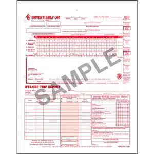 3-In-1 Driver's Daily Log, 2-Ply, Carbonless, Loose-Leaf Format - Personalized