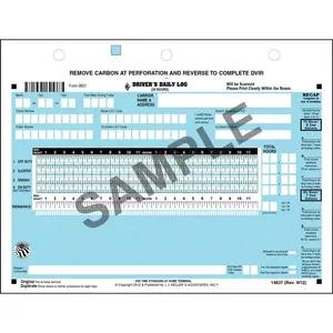 Scannable Driver's Daily Log, 2-Ply, w/Carbon, w/Recap, Loose-Leaf Format - Personalized