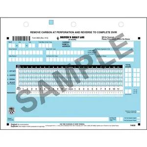 Scannable Driver's Daily Log, 2-Ply, w/Carbon, No Recap, Loose-Leaf Format - Personalized
