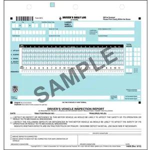 Scannable 2-In-1 Driver's Daily Log, 2-Ply, w/Carbon, No Recap, w/Simplified DVIR - Personalized