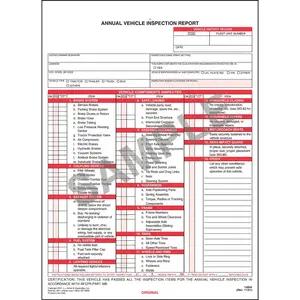 Annual Vehicle Inspection Report, 3-Ply w/ Carbon - Personalized