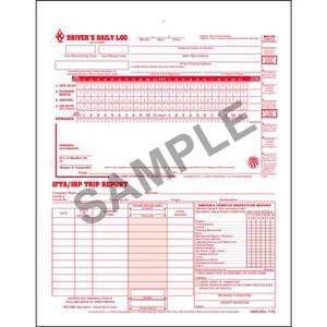 3-In-1 Driver's Daily Log, 3-Ply, Carbonless, Loose-Leaf Format - Personalized