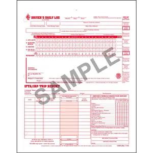 3-In-1 Driver's Daily Log, 3-Ply, Carbonless, Loose-Leaf Format - Personalized