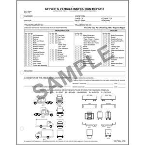 Detailed Driver's Vehicle Inspection Reports w/Illustrations (Truck & Tractor/Trailer), Snap-Out Format - Personalized