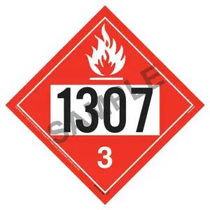 1307 Placard - Class 3 Flammable Liquid