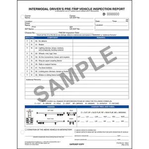 Intermodal Driver's Pre-Trip Inspection Report w/Illustrations - Stock