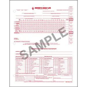 Oil Field Log w/Daily Recap & DVIR, 2-Ply, Carbonless, Loose-Leaf Format - Stock