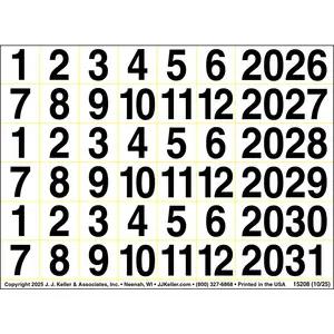 Annual Vehicle Inspection Month & Year Label