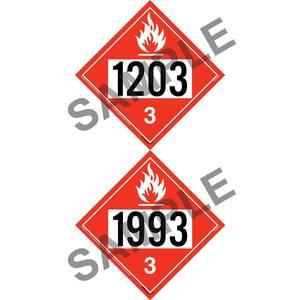 1993/1203 Placard - Class 3 Flammable Liquid