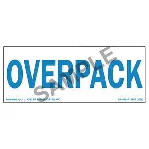 Overpack Package Marking - Paper, Blue Ink
