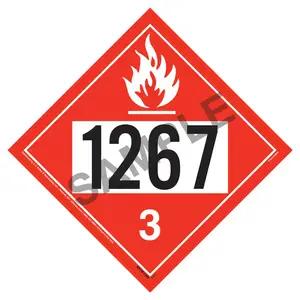 1267 Placard - Class 3 Flammable Liquid