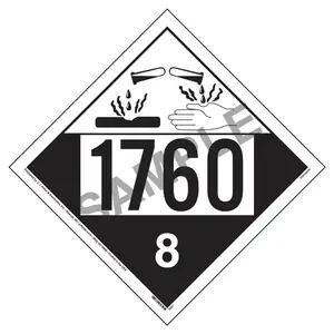1760 Placard - Class 8 Corrosive