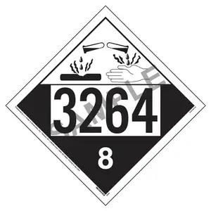 3264 Placard - Class 8 Corrosive