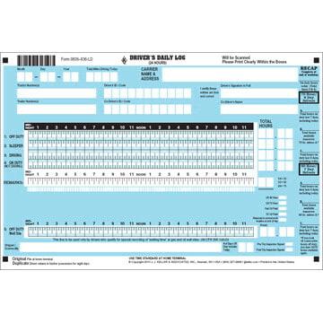 Scannable 2-In-1 Oil Field Log with Simplified DVIR - Stock