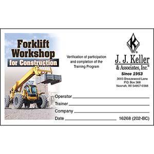 The Forklift Workshop for Construction - Wallet Card