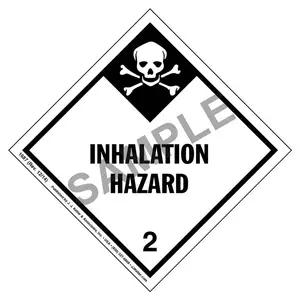 Hazardous Materials Labels - Class 2, Division 2.3 -- Inhalation Hazard - Paper, Roll