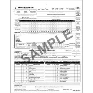 Canadian Driver's Daily Log, 2-Ply, Carbonless, w/Recap & Detailed DVIR - Personalized